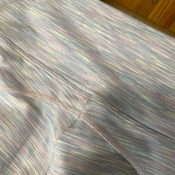 Outdoor Voices Techsweat 7/8 Activewear Legging Striped Pale Blue Pink Small - Picture 5 of 10
